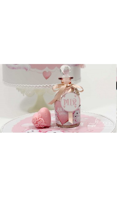 Trusou de botez roz brodat inspirat din desenul animat Pisicile Aristocrate cu pisica Marie 9